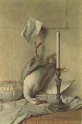 Jean Baptiste Oudry Still Life with White Duck (mk08) oil painting